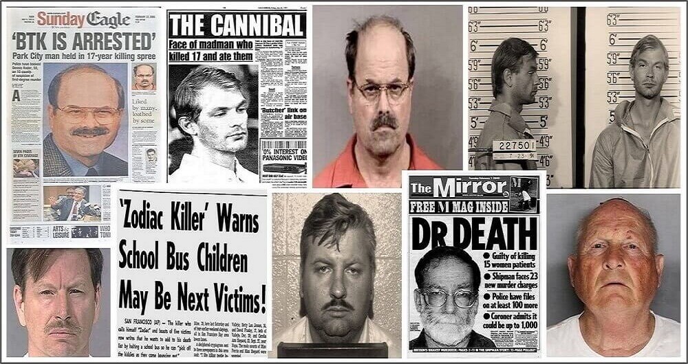 pictures of serial killers on a phone