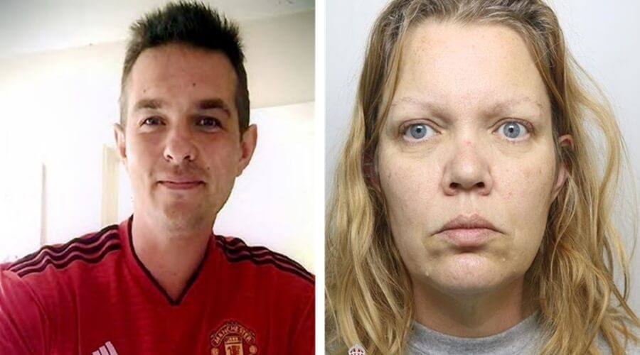 Nick Billingham (right) and Fiona Beal's mugshot (left).